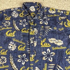 California Golden Bears Wes and Willy Hawaiian Shirt Short Sleeve Men's Size XL